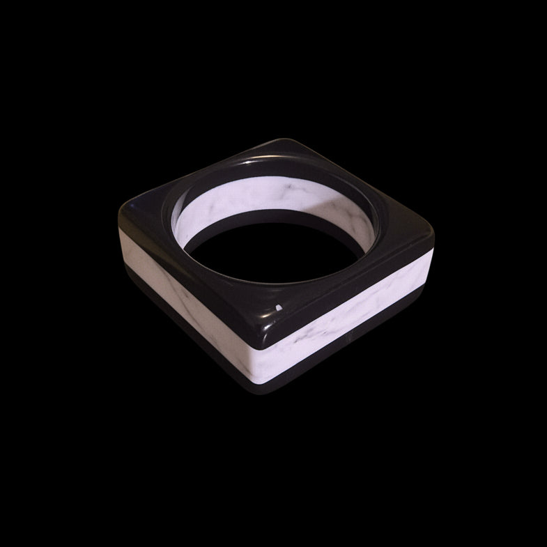 Black/White Bangles