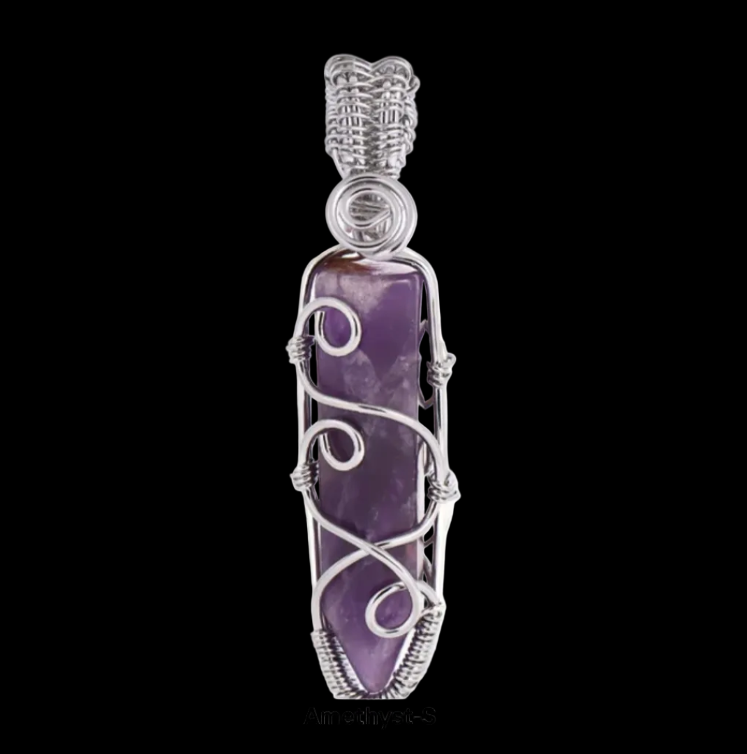 Natural Stone Bullet Necklace