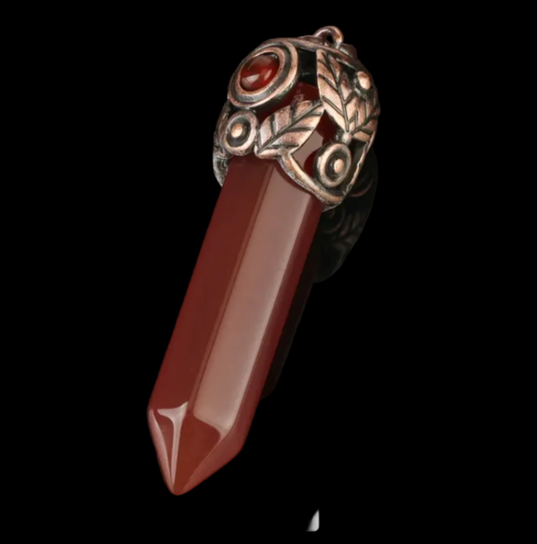 Natural Stone Bullet Necklace